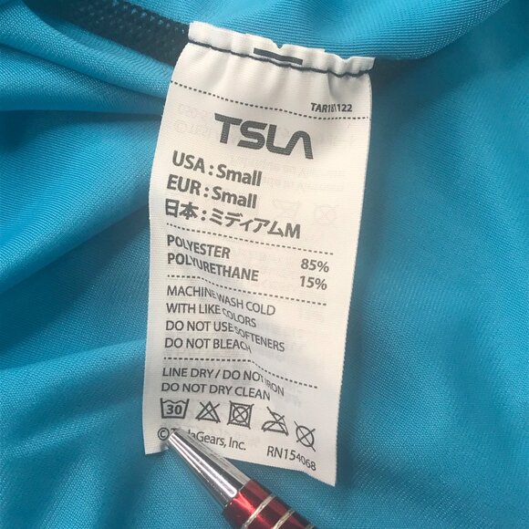 TSLA Men's Small Blue Black Exercise Jacket Preowned - Picture 4 of 11